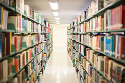 library shelves